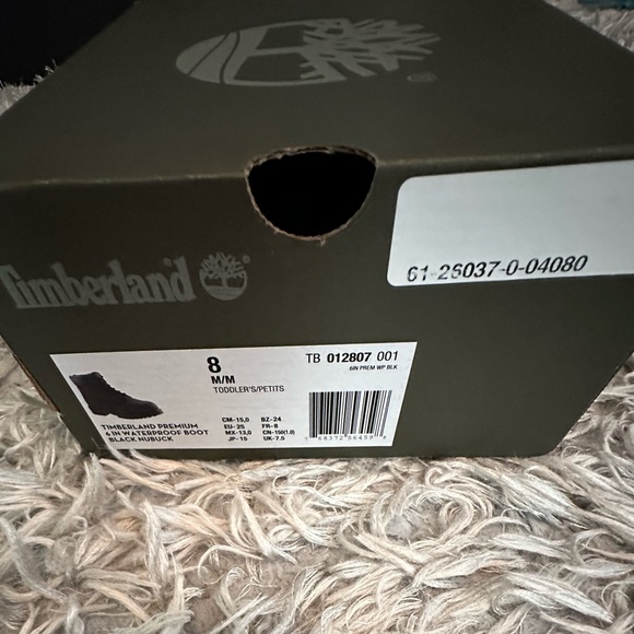 Timberland toddler boots black New 6 INCH - Picture 2 of 2